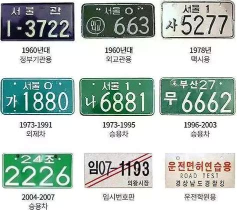 韓國車牌顏色
